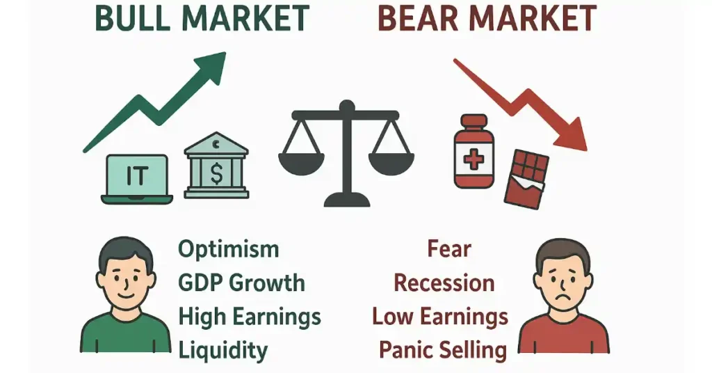 Bull Market vs Bear Market difference