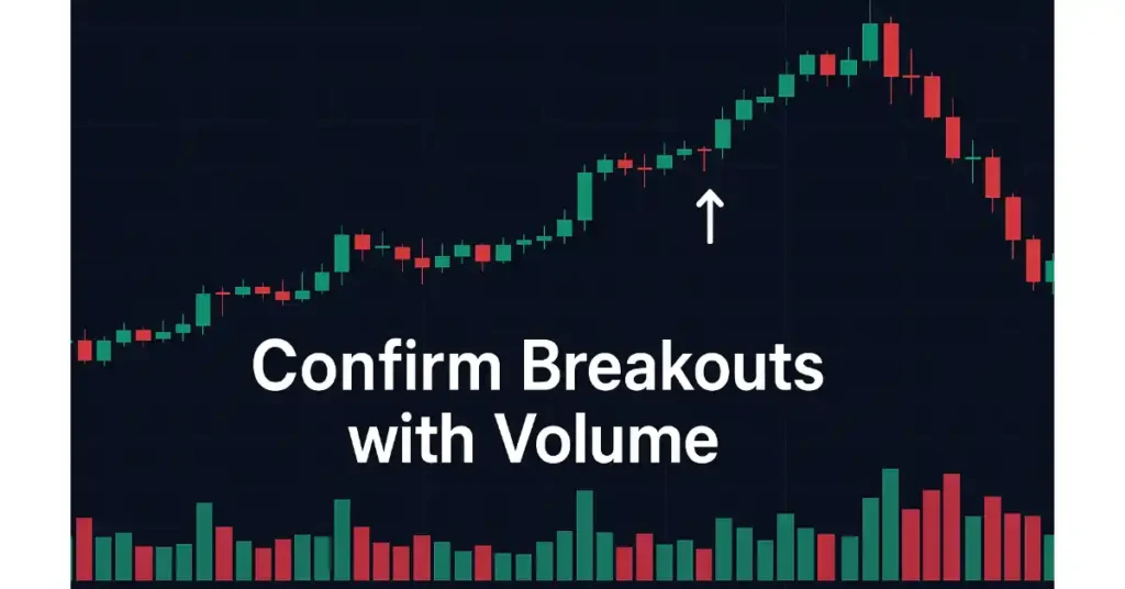 Confirm breakout with volume