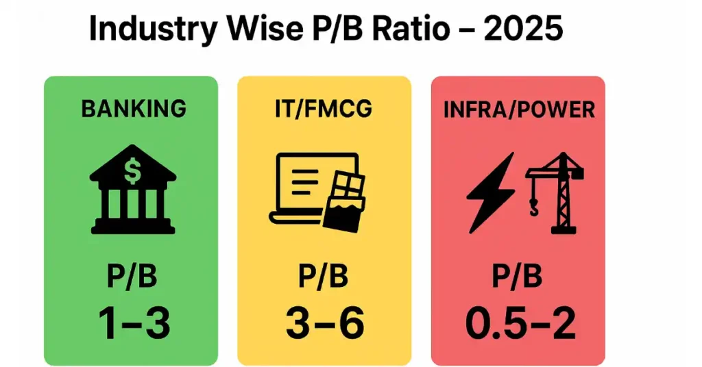 Industry Wise price to Book Value Ratio